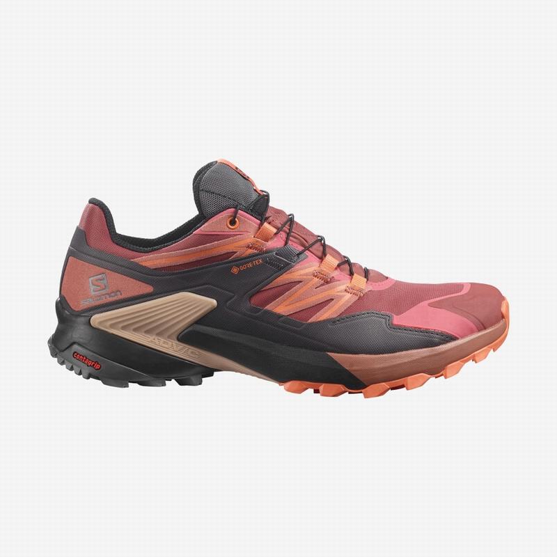 Salomon Israel WINGS SKY GORE-TEX - Womens Trail Running Shoes - Red/Black (PZCK-02145)